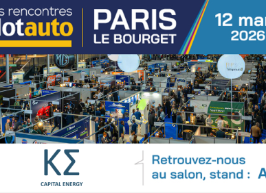 Bannière Capital Energy à Flotauto le 12 mars à Paris Le Bourget, stand A11